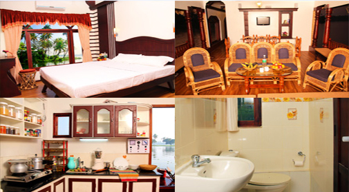 4 bedroom boat house in alappuzha